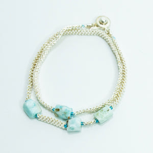 Larimar Cascade Bracelet or Necklace